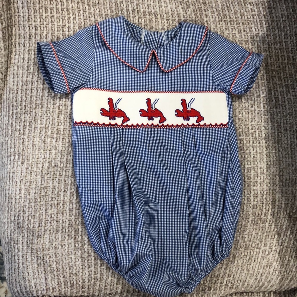 Three Sisters Embroidered Gingham Romper 🦞 - Picture 2 of 16